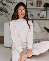 Switch Off Velvet Pullover Sweater - Cream  - SALE